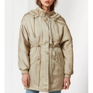 Urban Outfitters Mirabelle Satin Parka Coat
